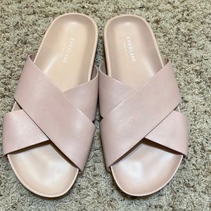 Everlane pink Leather slides